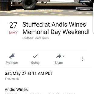 the food truck parked on the side of the road