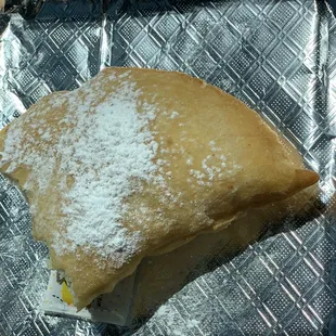 Powdered sopapilla. Delicious, hot fresh