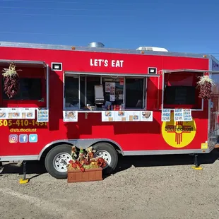 a red food truck