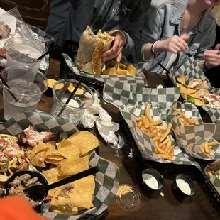 tacos, fries, burritos