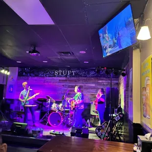  a band performing on stage