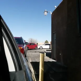 Wrapped around the building