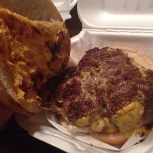 Under the Stumble Burger bun