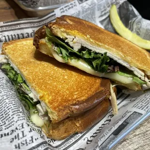 Carl Reiner Turkey Panini, $15? Only 2 thin slices of turkey, a dishoner to Carl.