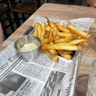 Side of fries $6, sauce $1.50
