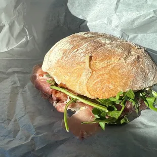 Prosciutto Sandwich on Fresh Ciabatta, so yummy!