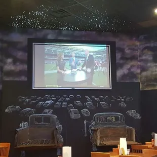 Drive in theater wall