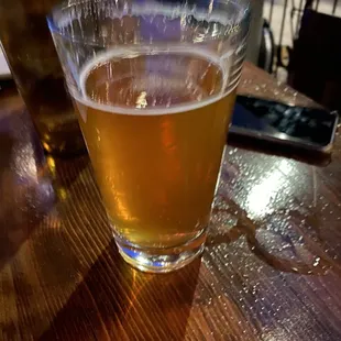 a glass of beer