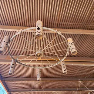 an overhead view of the ceiling