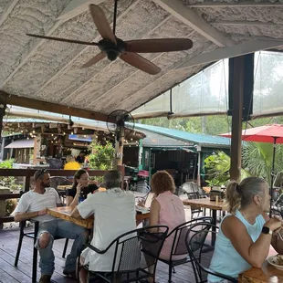 Outside dining.
