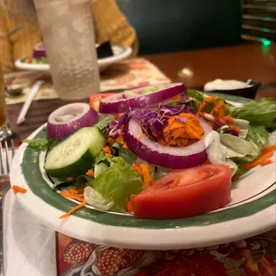 a plate of salad
