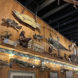 a variety of items on the wall