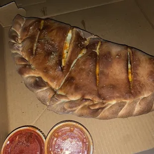 Buffalo chicken calzone