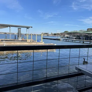 A view of Lake Granbury from one of our favorite tables at Stumpy&apos;s Lakeside Grill.