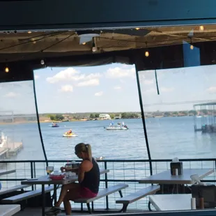 Outside seating view