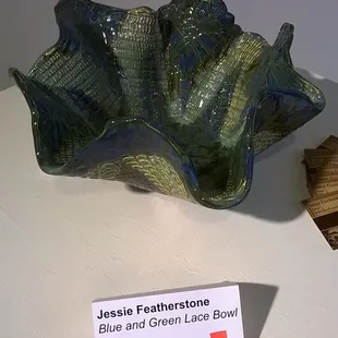 Blue and Green Lace Bowl - Jessie Featherstone