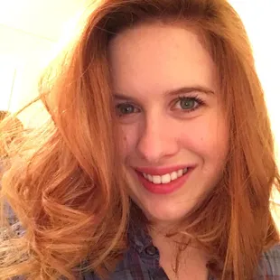 Second visit results: Lawana added some ash tones and styled my hair in awesome waves.