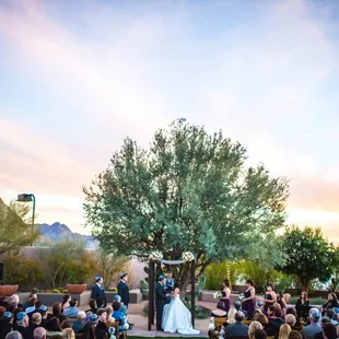 Ceremony view at a Stylish Event wedding