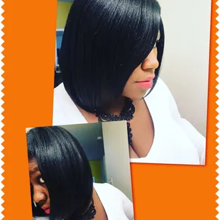 Natural hair silk press