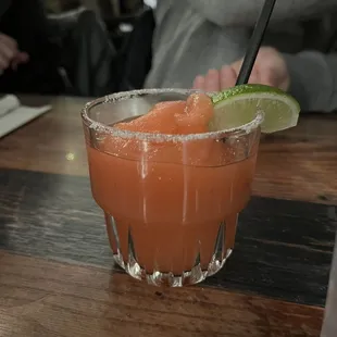 Strawberry frozen margaritas