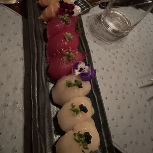 sashimi, sushi, sushi and sashimi, food