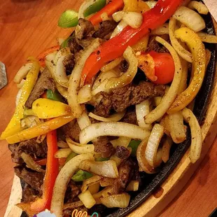 Steak Fajitas - approximately 5 peppers and onions