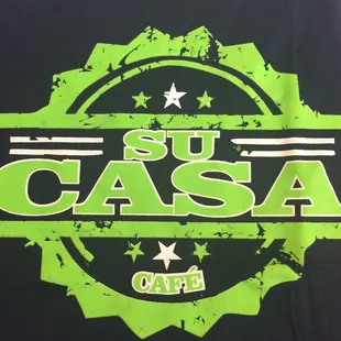 su casa logo on a black shirt