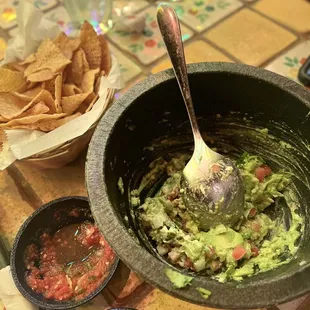 Fresh guac and chips