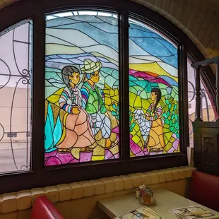 a stained glass window
