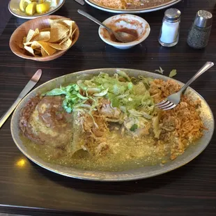 Green Chile Chicken Enchiladas