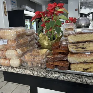 a variety of pastries