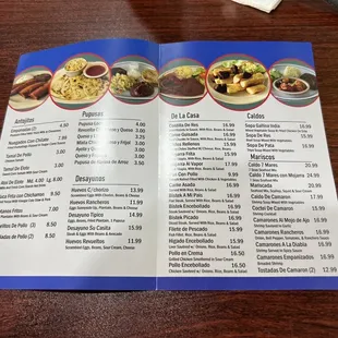 Menu page 1