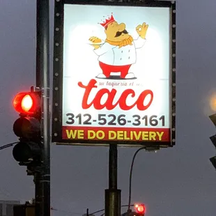 a restaurant sign