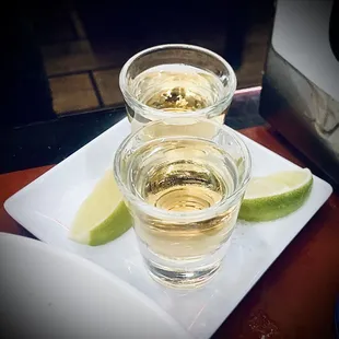 Shots of tequila