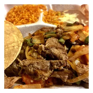 Bistec a la Mexicana Dinner. Nice! Su Taqueria Thaly's.Great Food Super Service! Never Disappointed!  Pickup Delivery! Open to 3am.Cool!