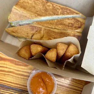 Cubano + yuca fries with romanesco sauce