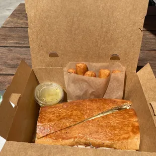 Cubano and yuca fries