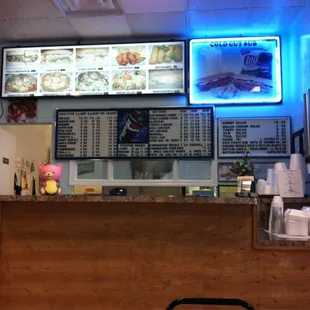 Order area, quite the selection.