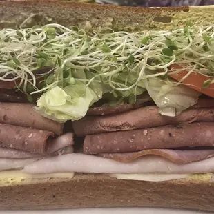 Cold combo on wheat bread