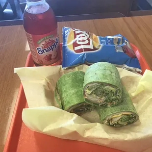 spinach wraps sandwich