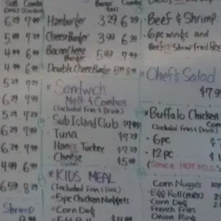 Burgers, sammies, n kid options