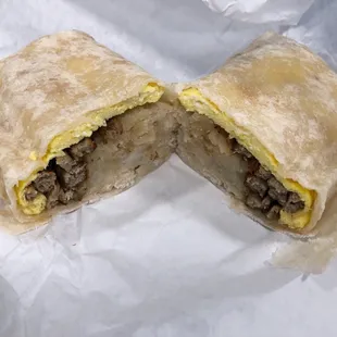 Sausage Breakfast Burrito