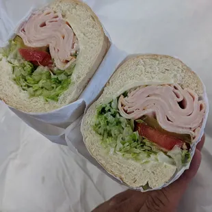 Turkey and Swiss Sandwich