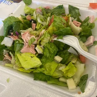 The Syndicate Sandwich turned into a salad and this is medium