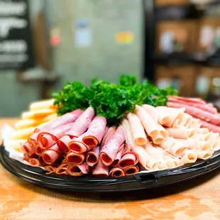 Meat Platter- Roast Beef, Turkey, Ham, Cotto Salami, Dry Salami, Cheddar Cheese, &amp; Provolone Cheese