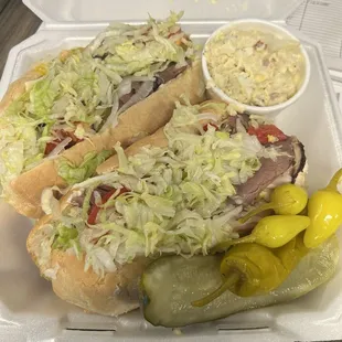 The Monster w/ potato salad