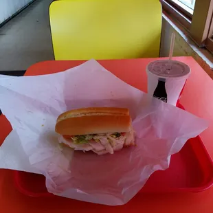 Half turkey salami and small coke. Cheap eats.