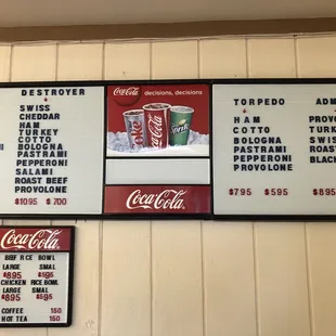 Menu prices haven't changed in years.