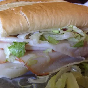 Small turkey with all the fixin's for $3.95. Nothing gourmet. Just a good old sub sandwich.