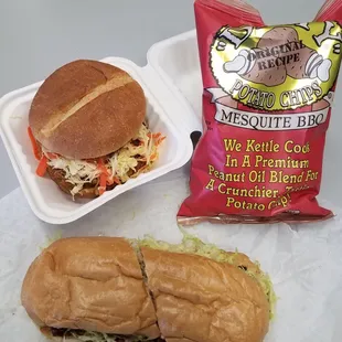 BLT and Pulled Pork with Coleslaw! Delicious!